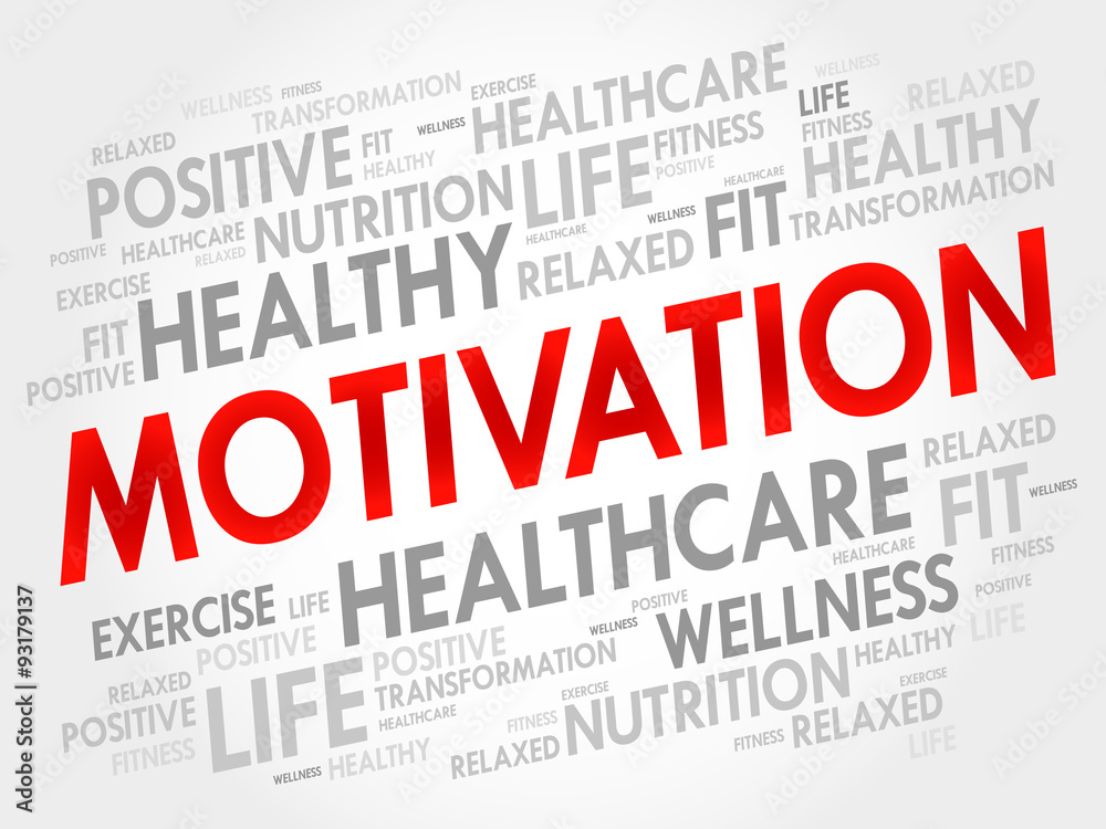 MOTIVATION word cloud, fitness, sport, health concept MOTIVATION word cloud, fitness, sport, health concept