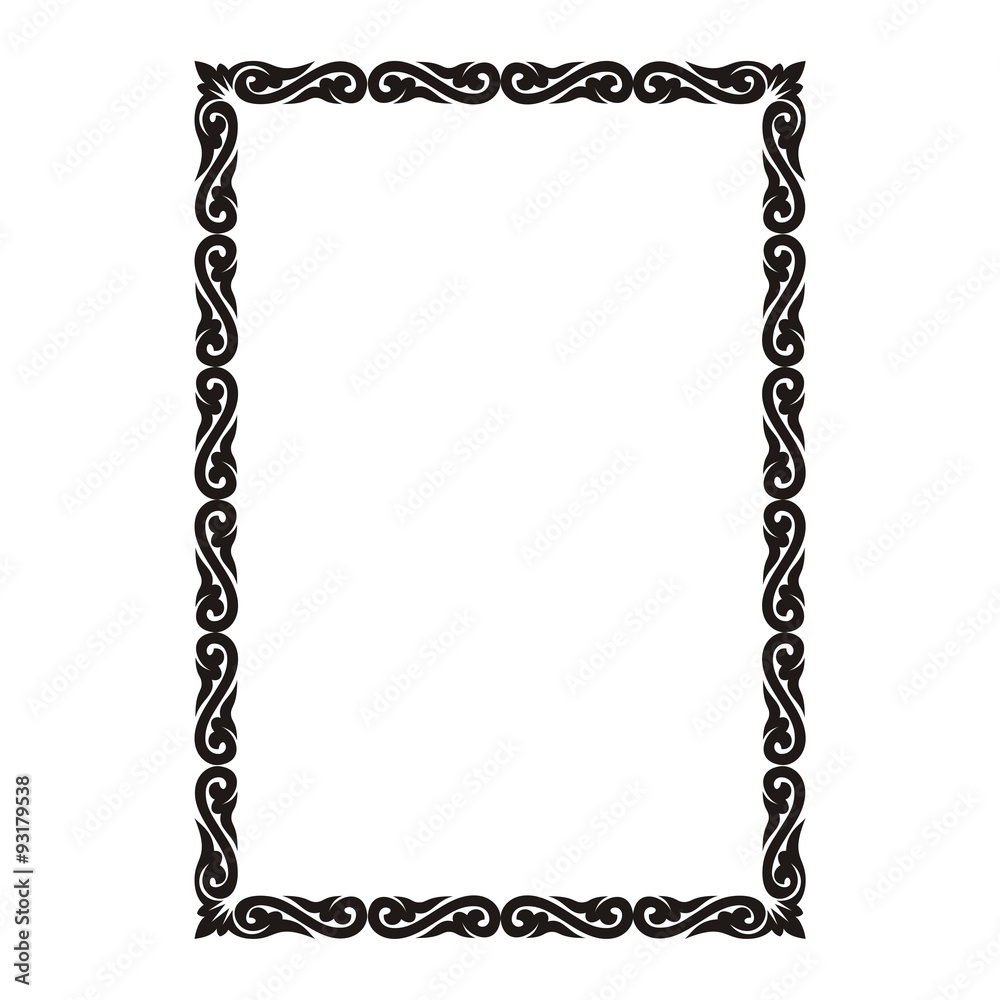rectangular frame with ornament. rectangular frame with ornament.