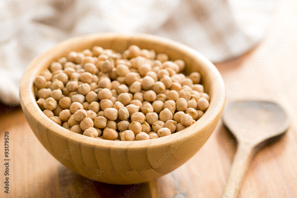 uncooked chickpeas in bowl uncooked chickpeas in bowl