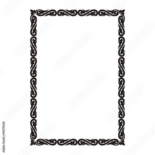 rectangular frame with ornament.