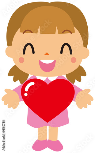 ハートを持つ女の子