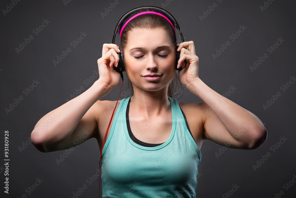 Sporty Woman with Headphones Sporty Woman with Headphones