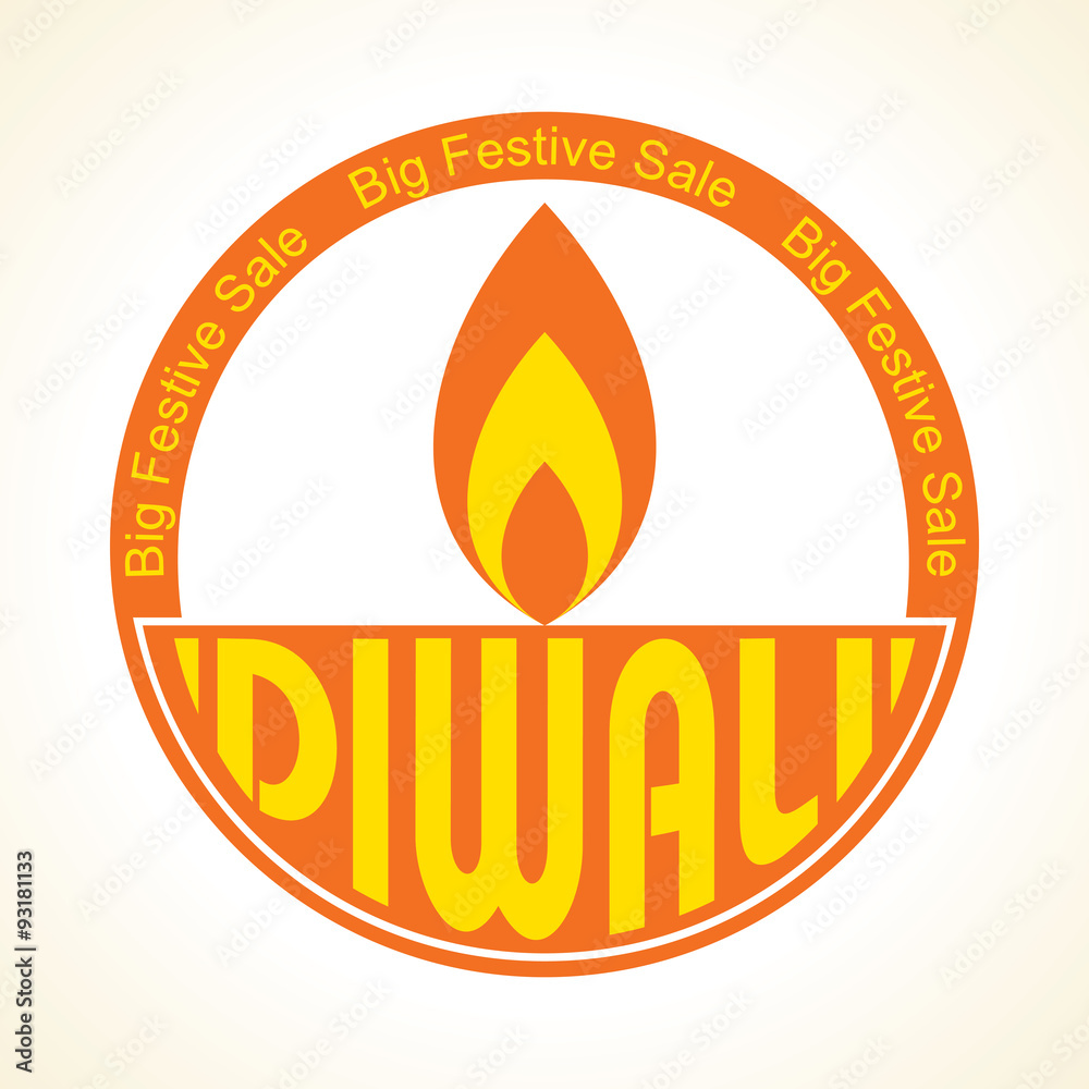 Stylish design and text for Diwali celebration stock vector Stylish design and text for Diwali celebration stock vector