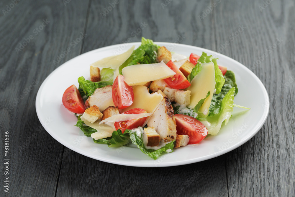 homemade caesar salad with chicken homemade caesar salad with chicken