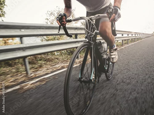 Obraz Rowerzysta przy maksymalnym wysiłku