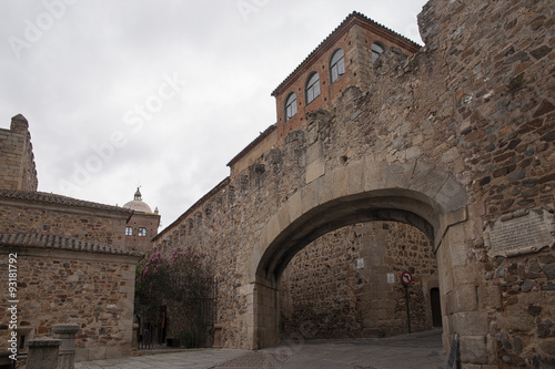 Hermosa ciudad medieval de Cáceres en la comunidad de Extremadura, España