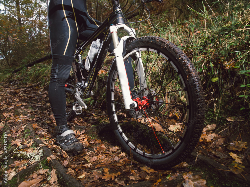 Fototapeta premium Mountain bike bycicle detail