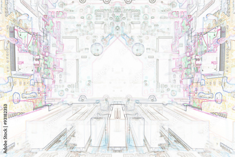 Microelectronics, white background chips concept Microelectronics, white background chips concept