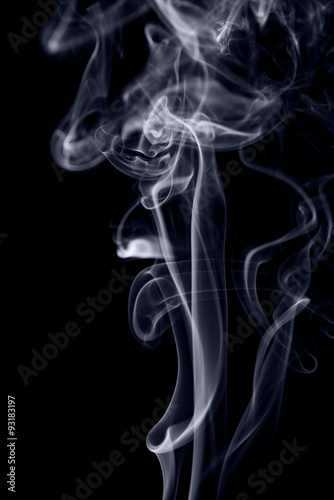 Smoke on black