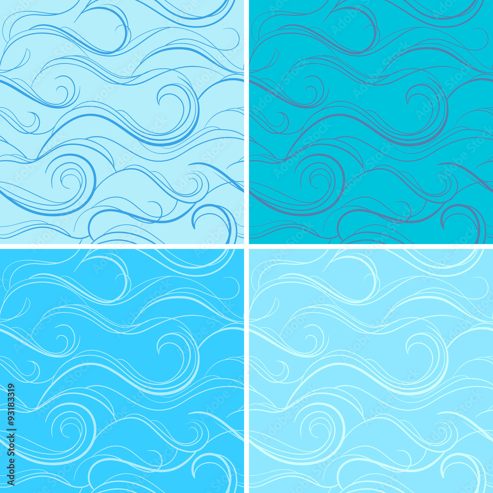 blue seamless texture with waves