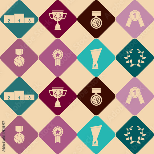 seamless background with  awards for your design