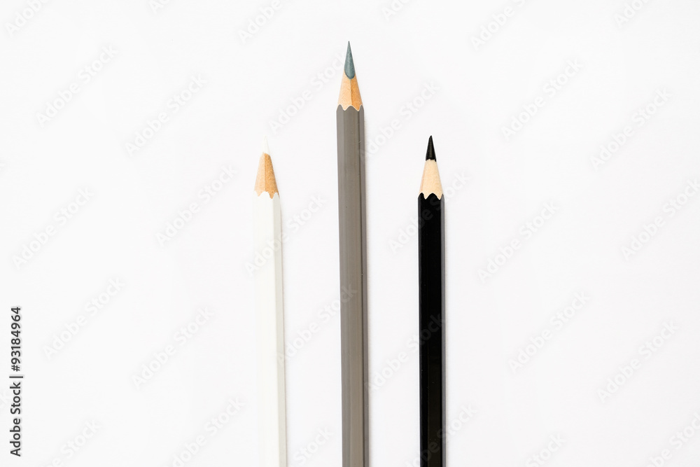Color pencils on white background Color pencils on white background