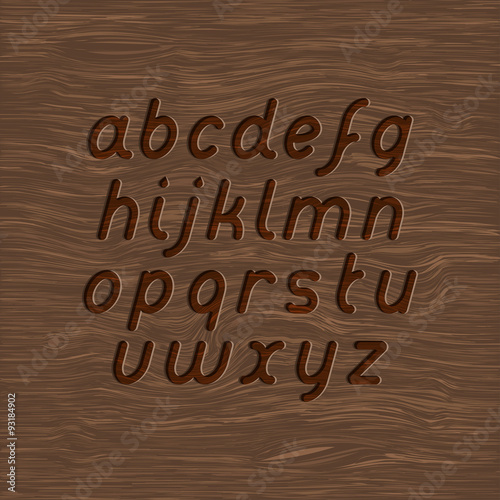 wood carved font