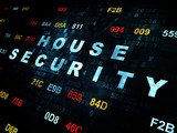 Protection concept: House Security on Digital background