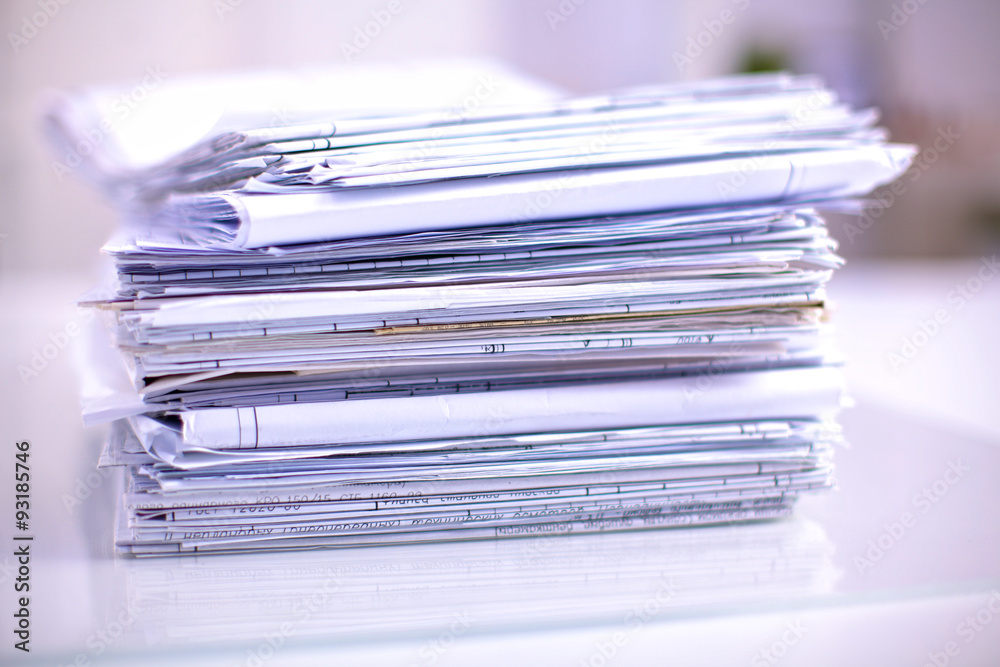 File Stack, file folder with white background File Stack, file folder with white background