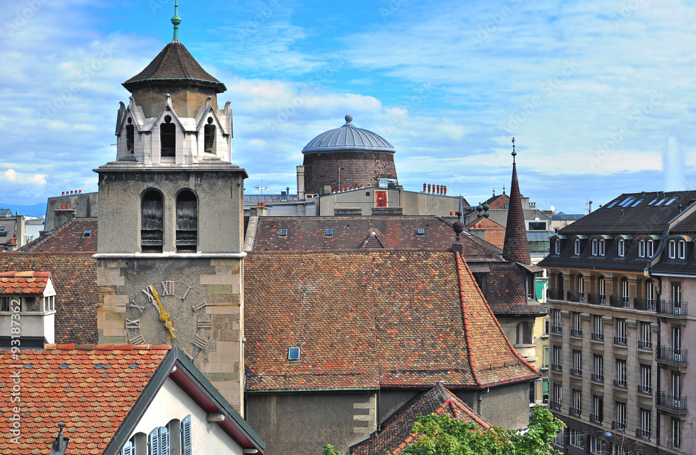Roofs of Geneva, Switzerland Roofs of Geneva, Switzerland