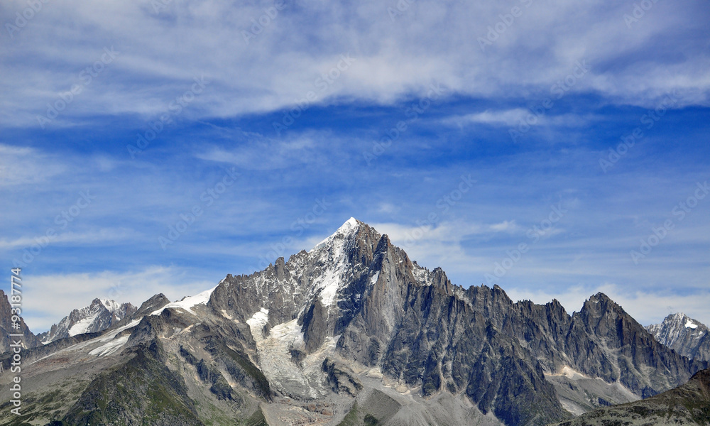 Mountains and sky, Chamonix Mont Blanc, France