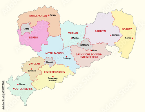 saxony administrative map