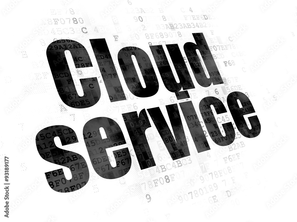 Cloud technology concept: Cloud Service on Digital background Cloud technology concept: Cloud Service on Digital background