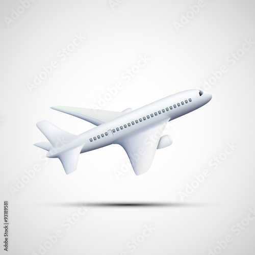 white airplane