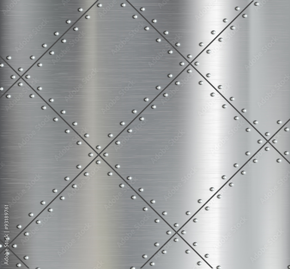 Background of the metal plates with riveted.