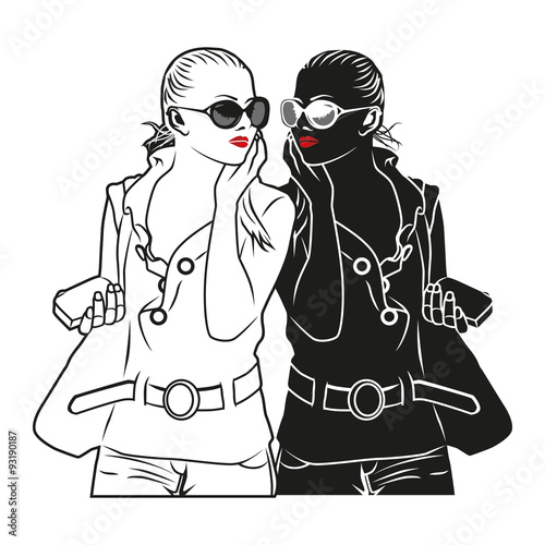 Women model. Vector illustration.