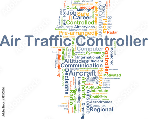 Air traffic controller background concept