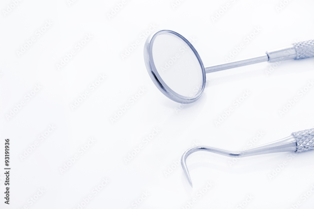 Dental Tools in blue tint Dental Tools in blue tint