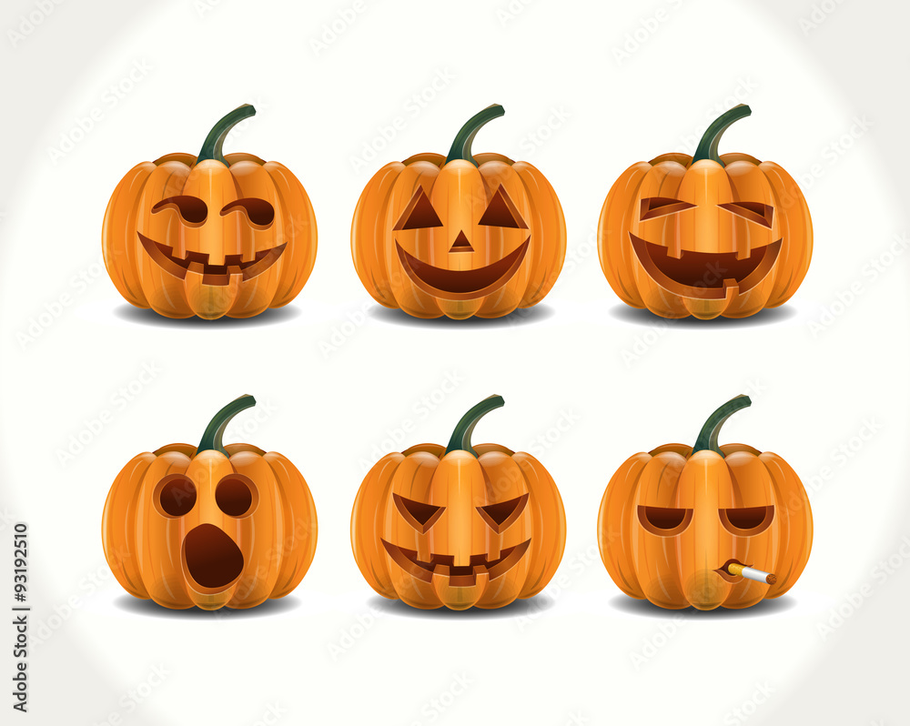 Cartoon Pumpkins Characters Cartoon Pumpkins Characters