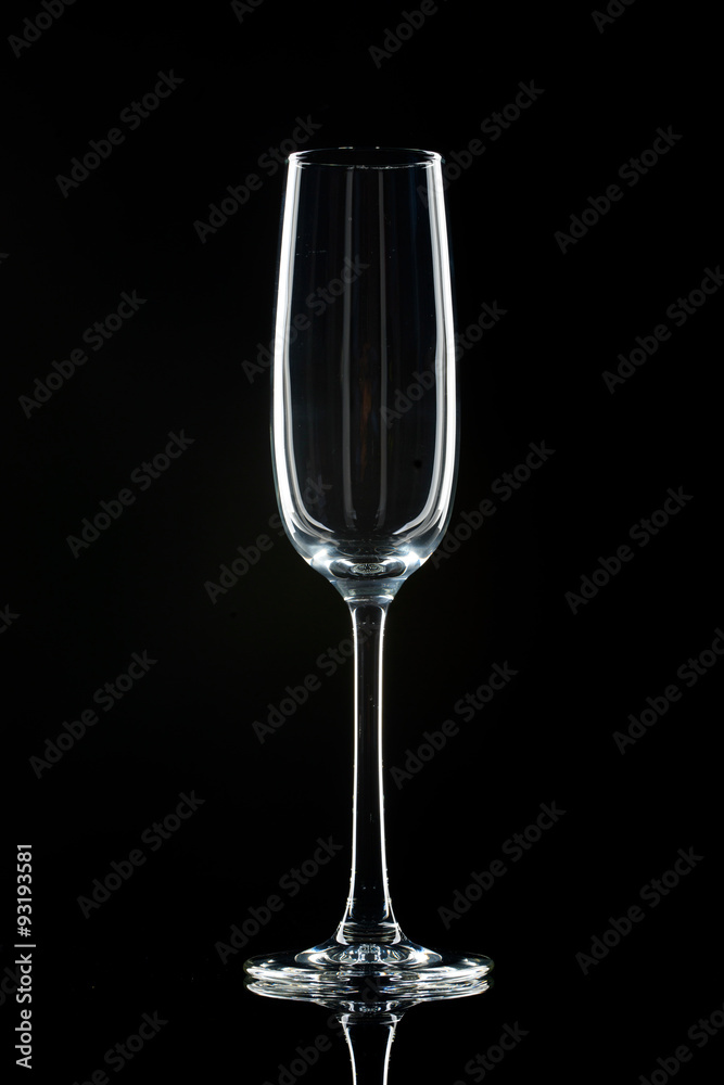 New Year composition with champagne glasses and decoration