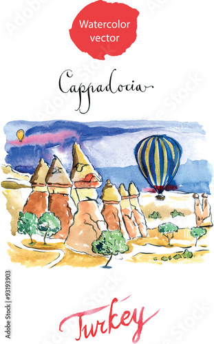 Watercolor Cappadocia