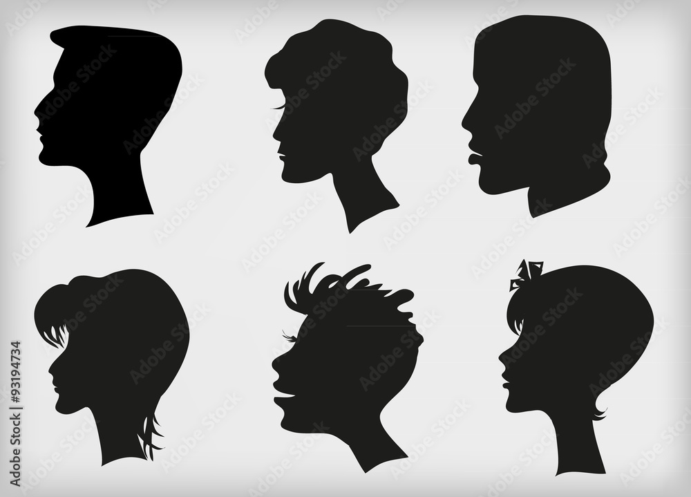 Head silhouettes