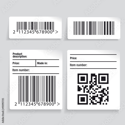 Barcode label vector set