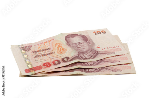 Thai 100 baht banknotes