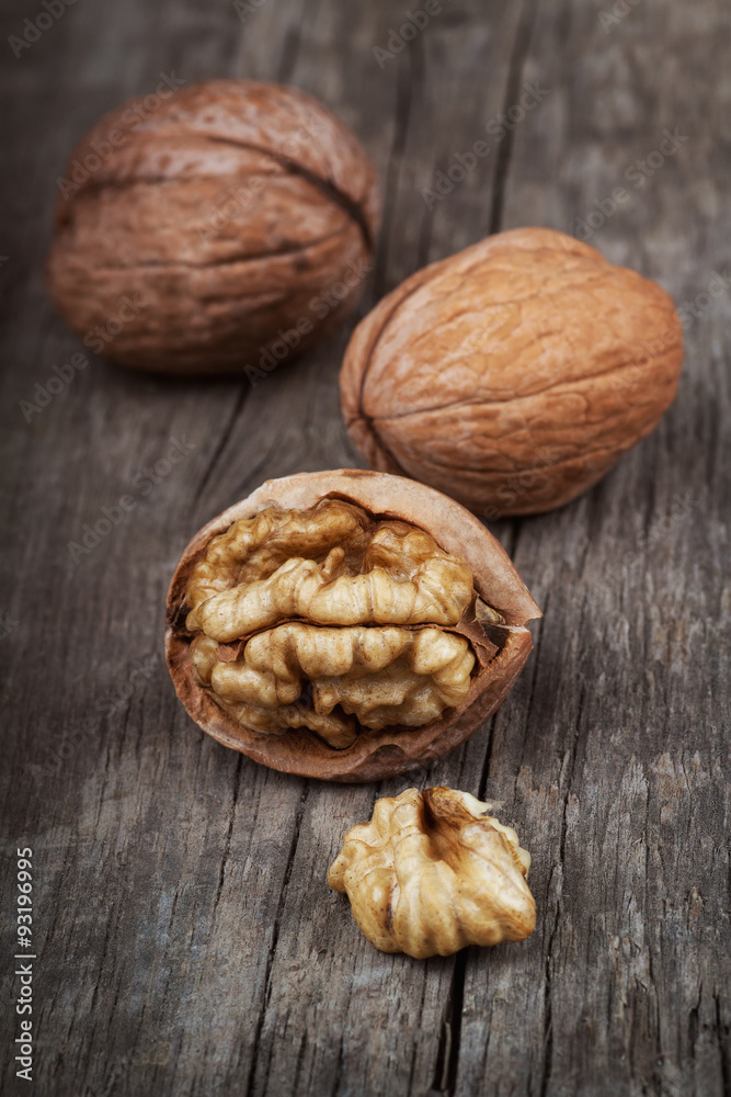 grain walnut on a wood grain walnut on a wood