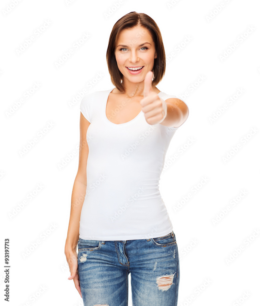 Obraz premium woman showing thumbs up