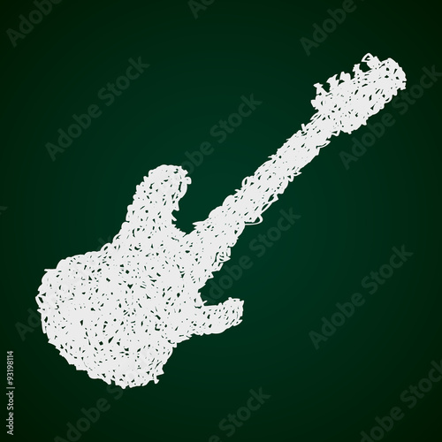 Simple doodle of a guitar