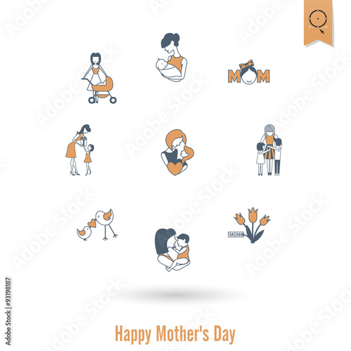 Happy Mothers Day Icons © helenstock