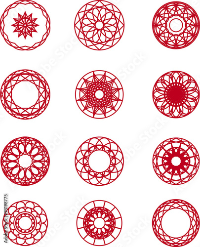 Red circles set