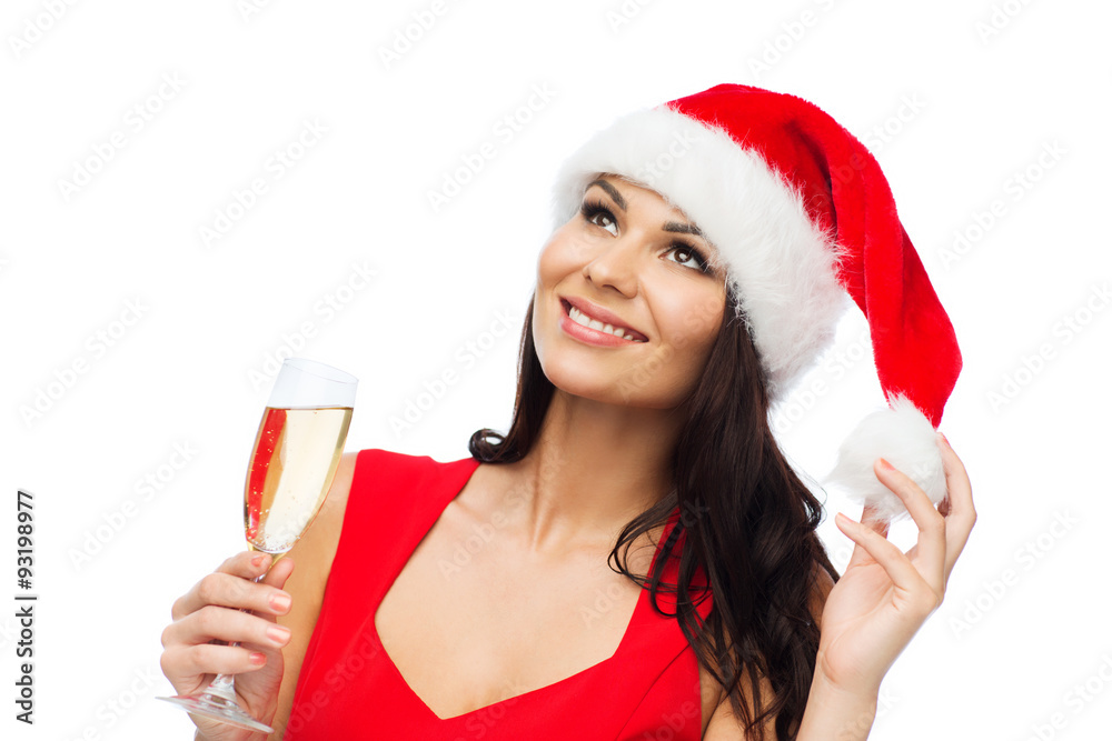 beautiful sexy woman in santa hat and red dress beautiful sexy woman in santa hat and red dress
