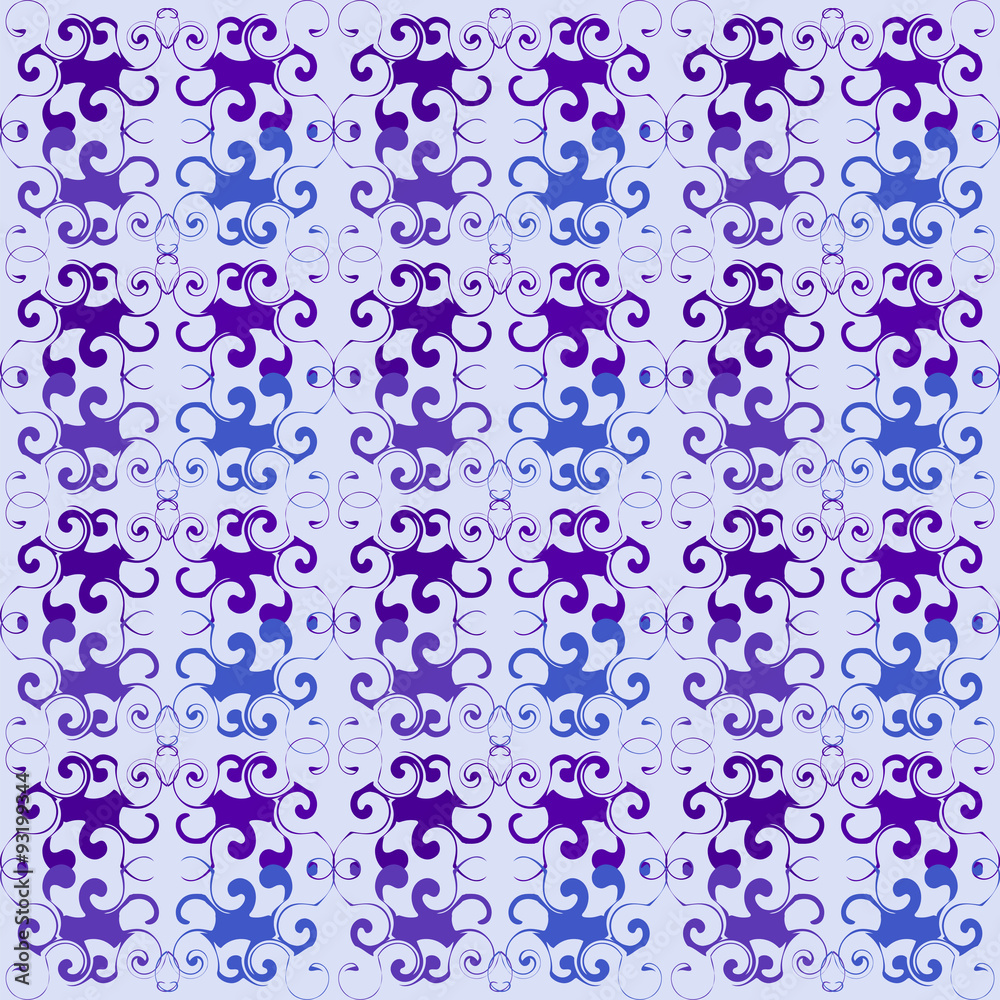 Seamless floral purple pattern