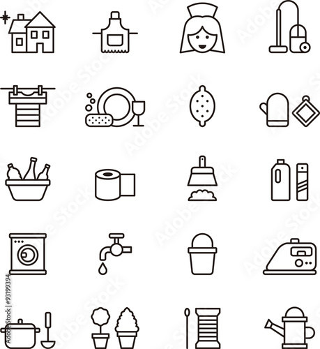 HOUSEKEEPING outline icons