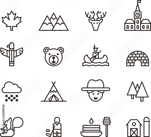 CANADA outline icons