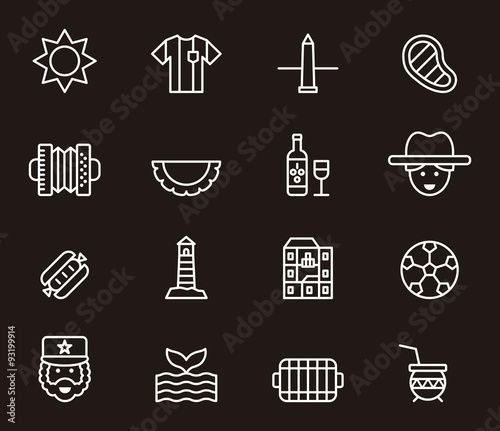 ARGENTINA outline icons