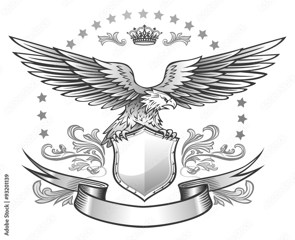 Obraz premium Spread winged eagle insignia