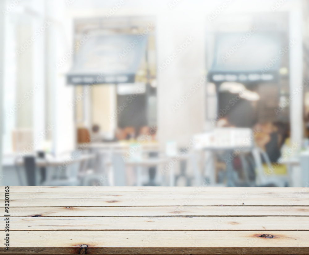 Table Top And Blur Interior Background