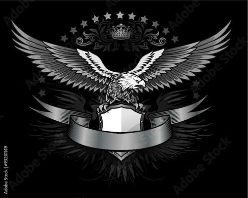 Fury spread winged eagle insignia