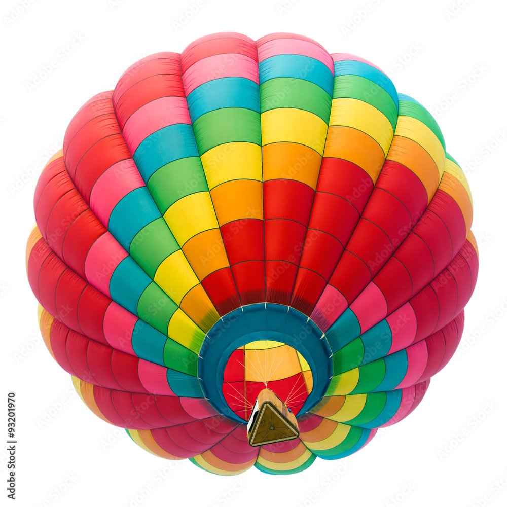Obraz premium Balon na gorące powietrze na białym tle