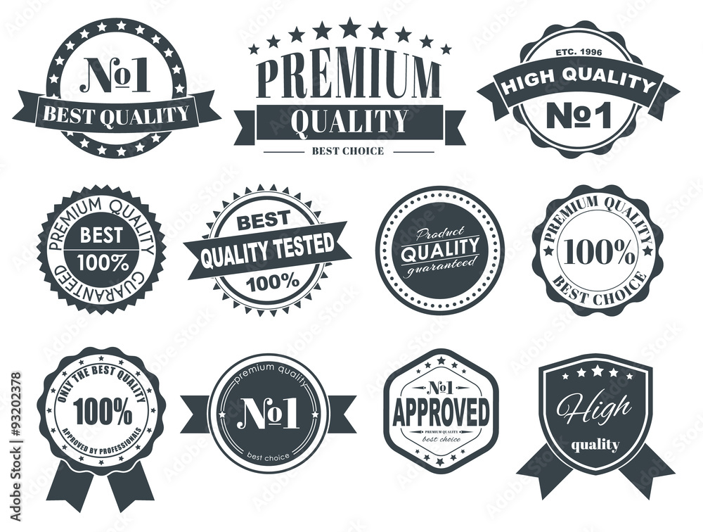 Design labels with the quality mark