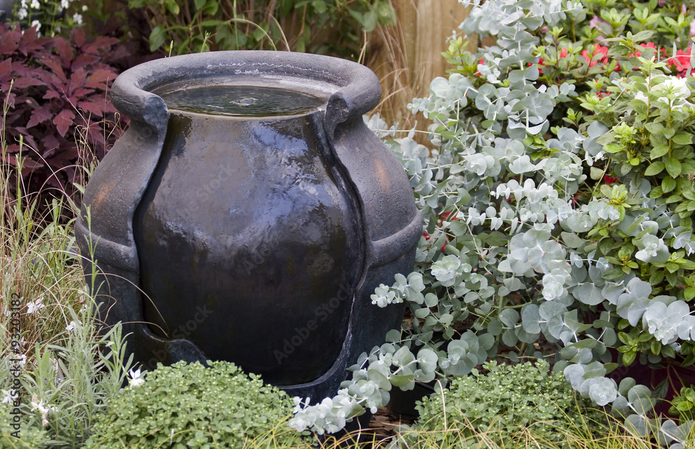 Water Fountain in a Garden